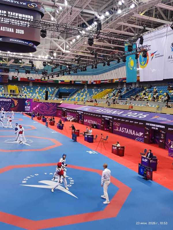 Taekwondo competition in full swing at Astana 2026