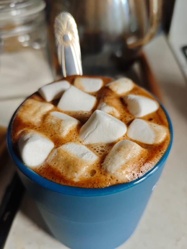 Morning hot chocolate moment captured in Pyatigorsk, Russia