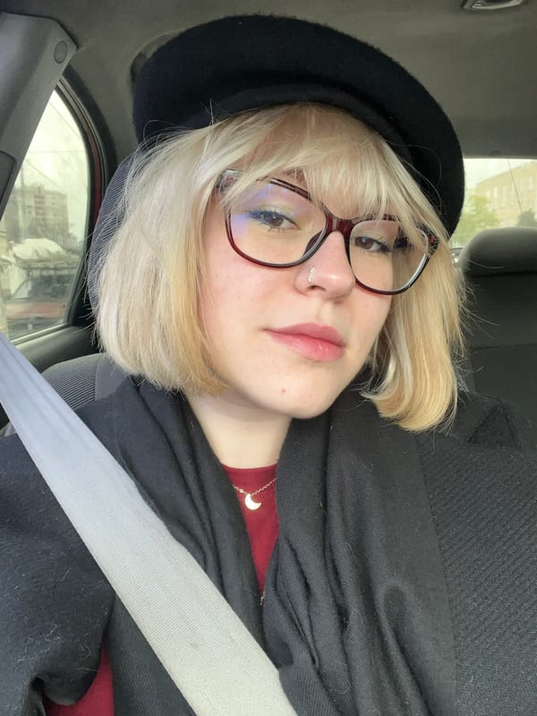 Young Woman Takes Selfie in Car in Odesa
