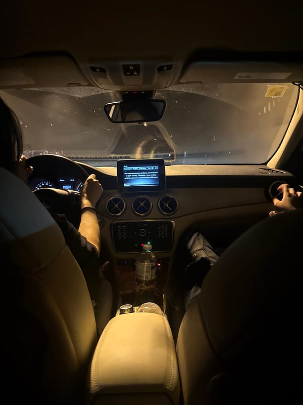 Night drive through tunnel captured in Blatino, Bulgaria
