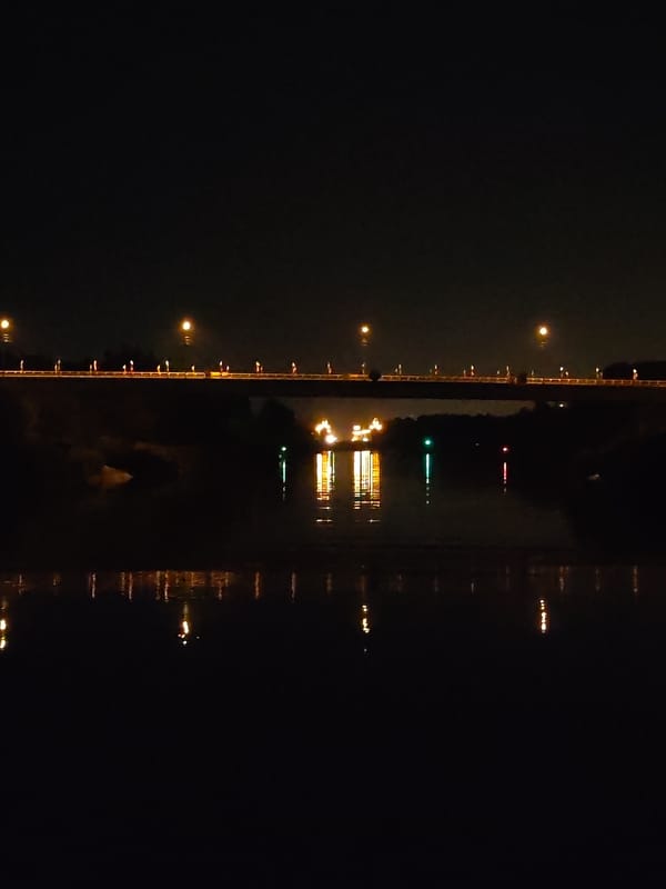 Nighttime cargo operations documented at Yakhroma port facility