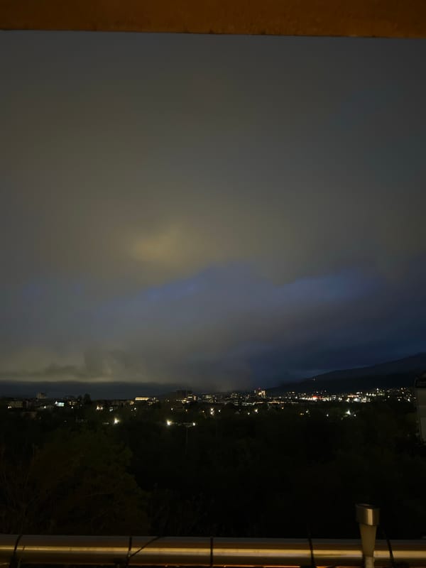 Witness documents panoramic Sofia cityscape from elevated position