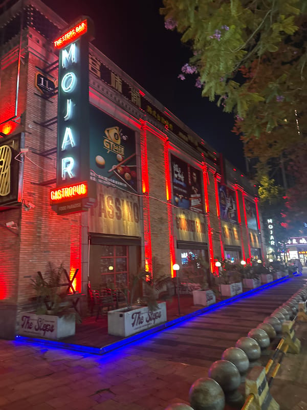 Evening Entertainment District Activity Documented in Chongqing High-tech Zone