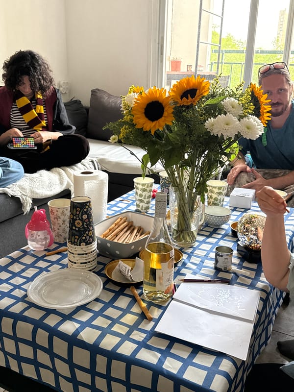 Domestic gathering with cooking and flowers in Modiin-Maccabim-Reut
