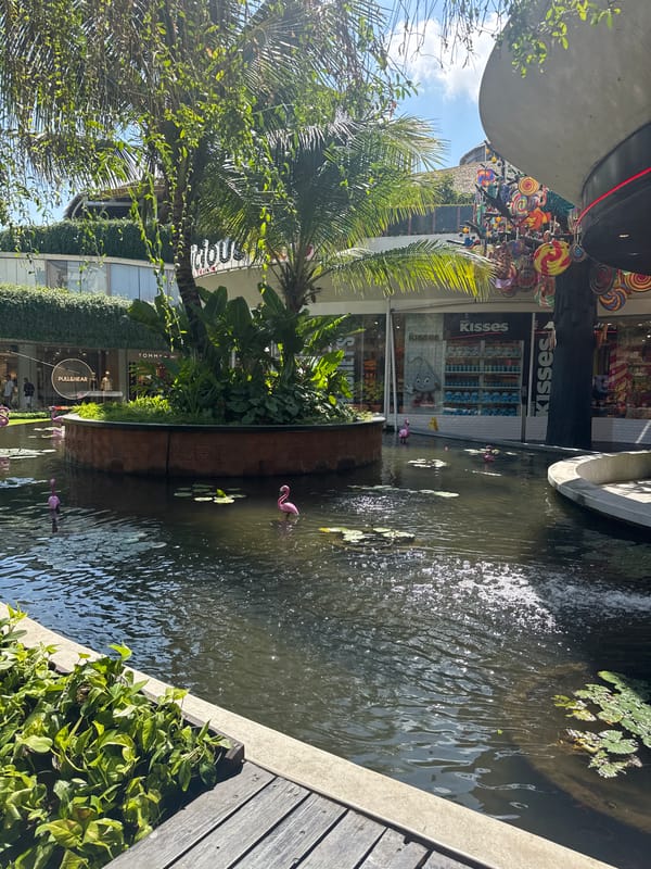 Morning scenes captured around Kuta cafes, courtyards and shops