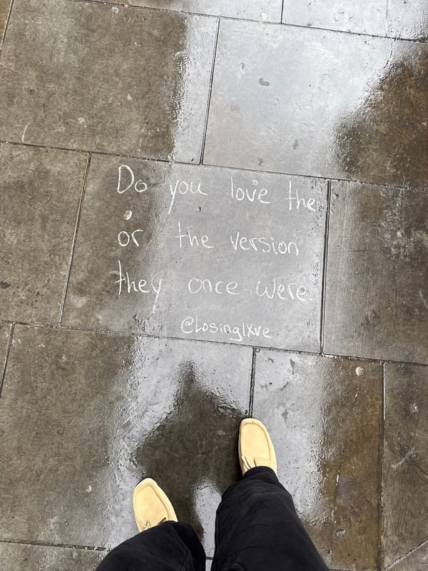 Chalk message about love appears on London pavement