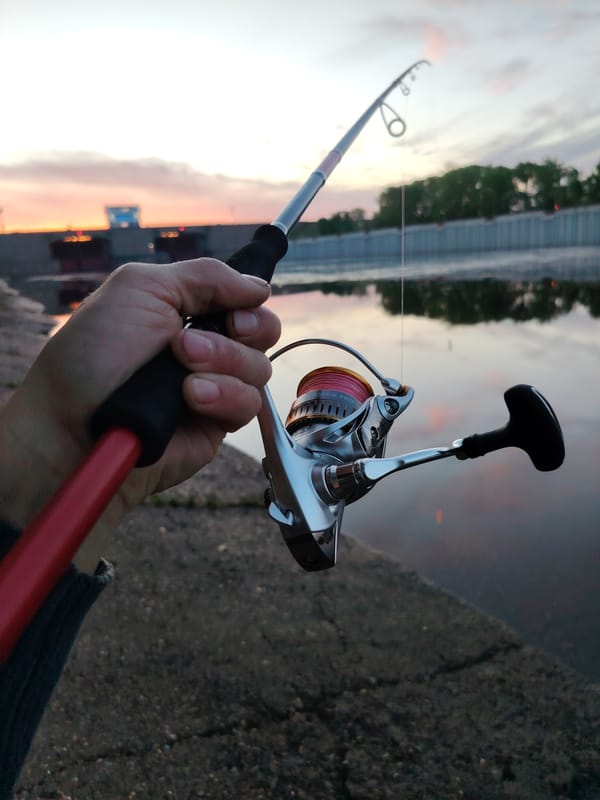 Evening fishing documented along Kama River in Chaikovsky, Russia