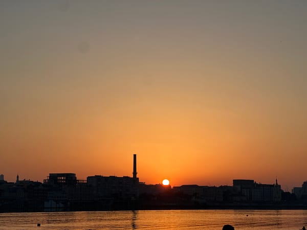 Golden hour on the Dnipro River embankment, Kyiv