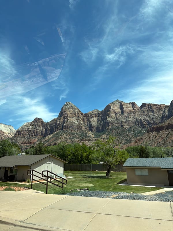 Scenic geological formations observed in Springdale, Utah