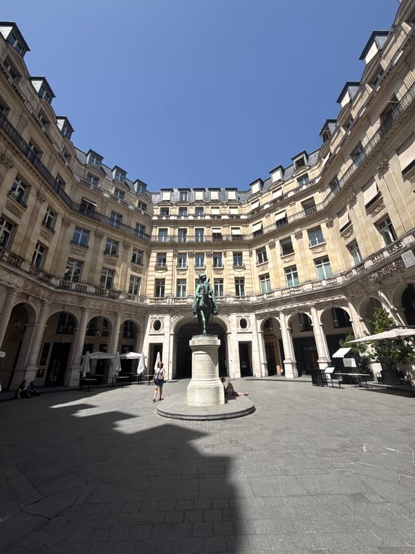 Parisian interiors and courtyard documented in 5-minute walking sequence