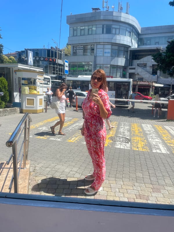Selfies on a Sochi street and inside a jewelry store