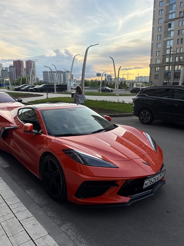 Luxury cars spotted across Moscow streets during evening hours