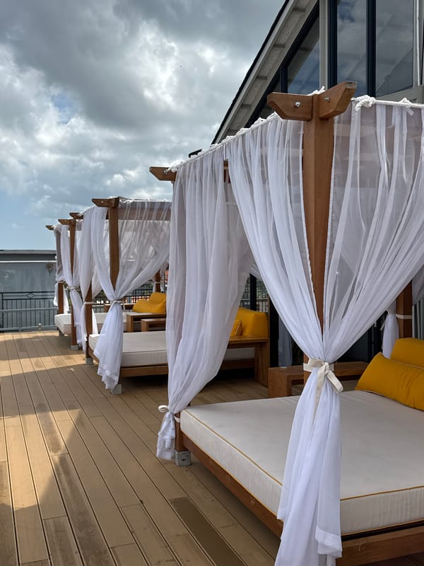 Lazy afternoon at a North Kuta resort pool and cabanas