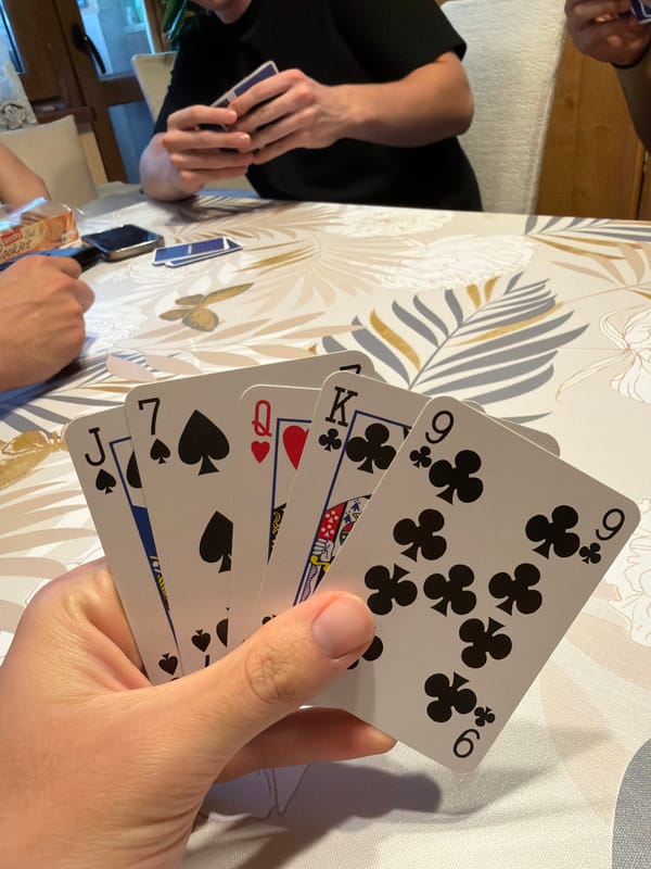 Card game observed in Burgas interior space Sunday afternoon