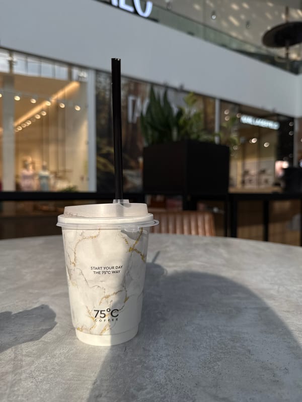 75°C branded coffee cup spotted in Krasnoyarsk