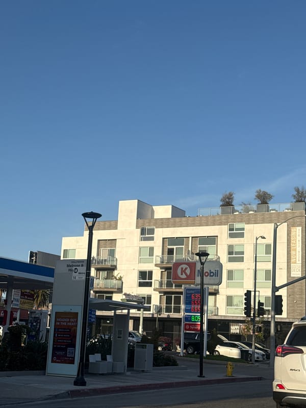 Driver documents late-night street scenes in Los Angeles