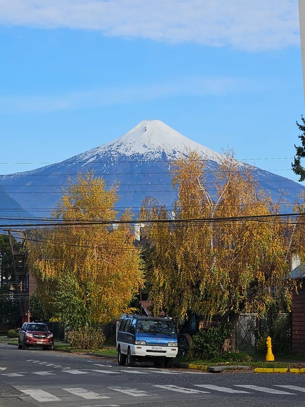 Pucón residents capture volcano and mountain reflections on bright day