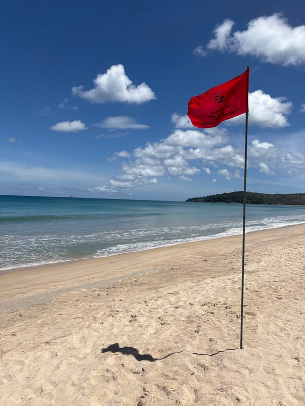Beach safety warnings posted amid hazardous conditions in Thailand