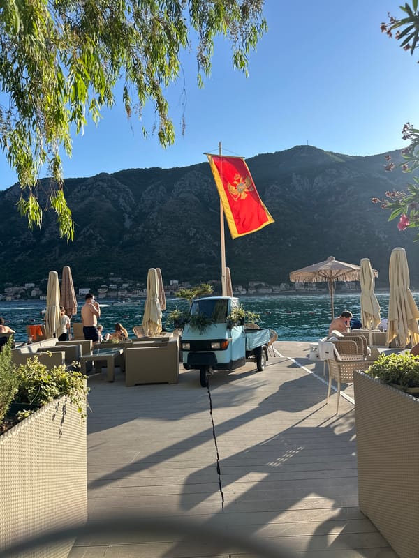 Afternoon along the Dobrota waterfront, Bay of Kotor