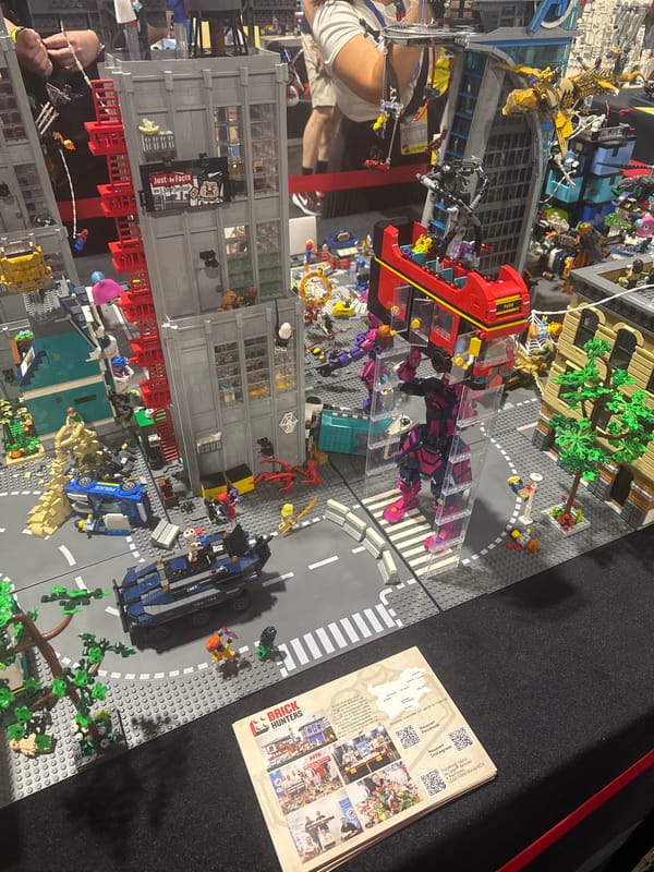 LEGO displays and Marvel builds at Sofia's Aniventure Comic Con