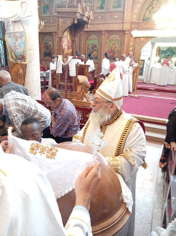 Orthodox baptism ceremony conducted in Omdurman church