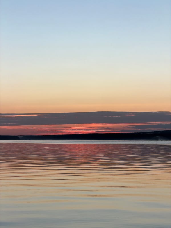 Sunset and fishing along the Kama River in Chaikovsky