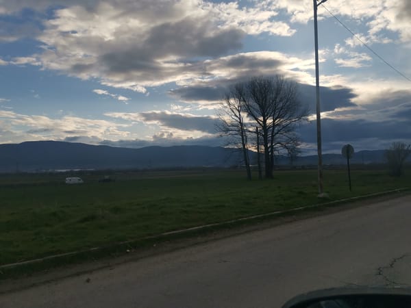 Rural landscape photographed near Ihtiman, Bulgaria