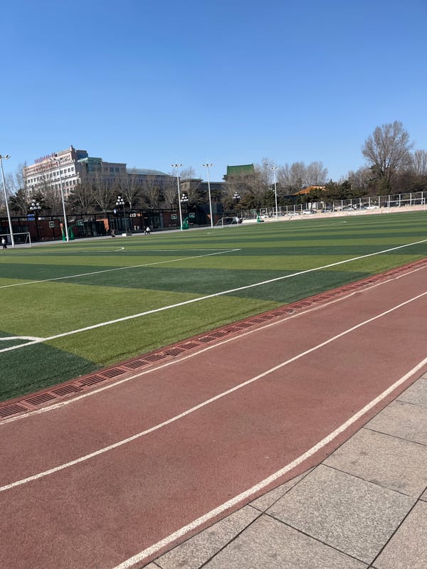 Early morning activity at Changchun athletic facility documented