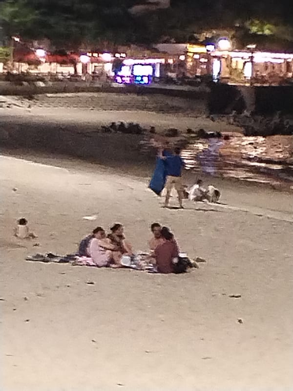 Nighttime beach gathering draws multiple groups in Nha Trang
