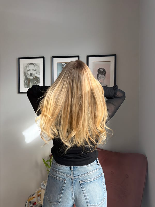 Woman photographed in multiple poses around Riga beauty locations