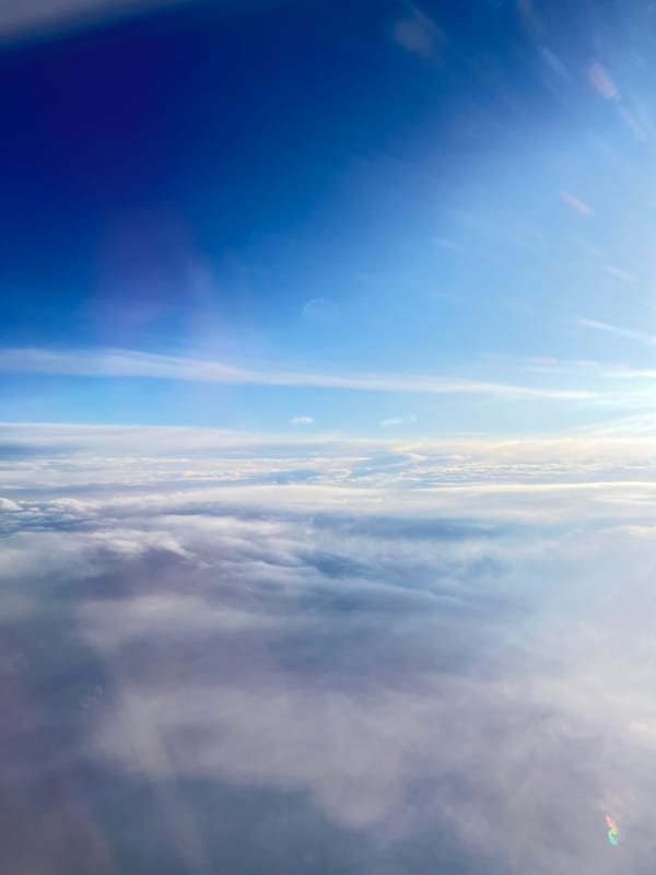 High-altitude aerial sky photograph captured over coordinates 42.59, 29.14