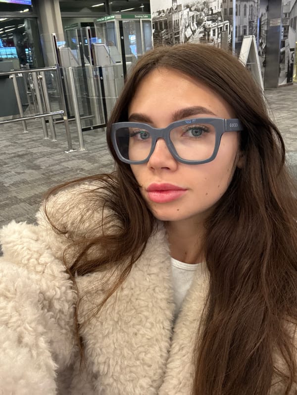 Woman takes airport selfie in early morning hours