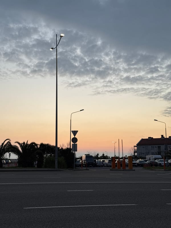 Parking lot with white lines observed in Sirius, Russia