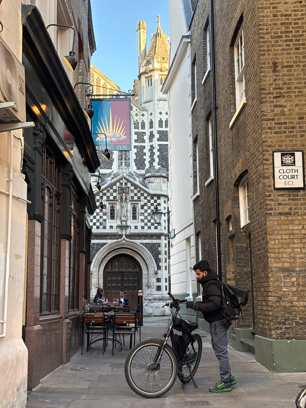 Evening street scenes captured around central London pub district