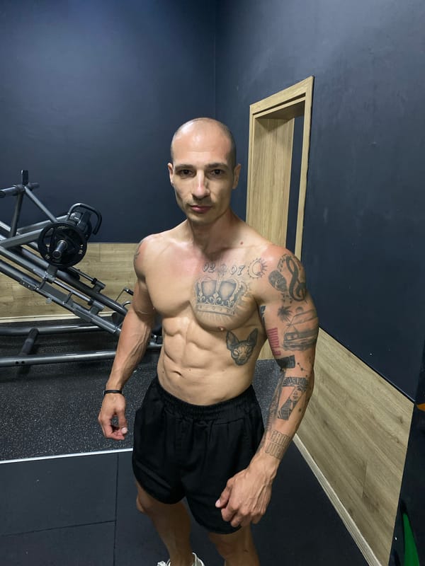 Fitness enthusiast works out at Pleven gym