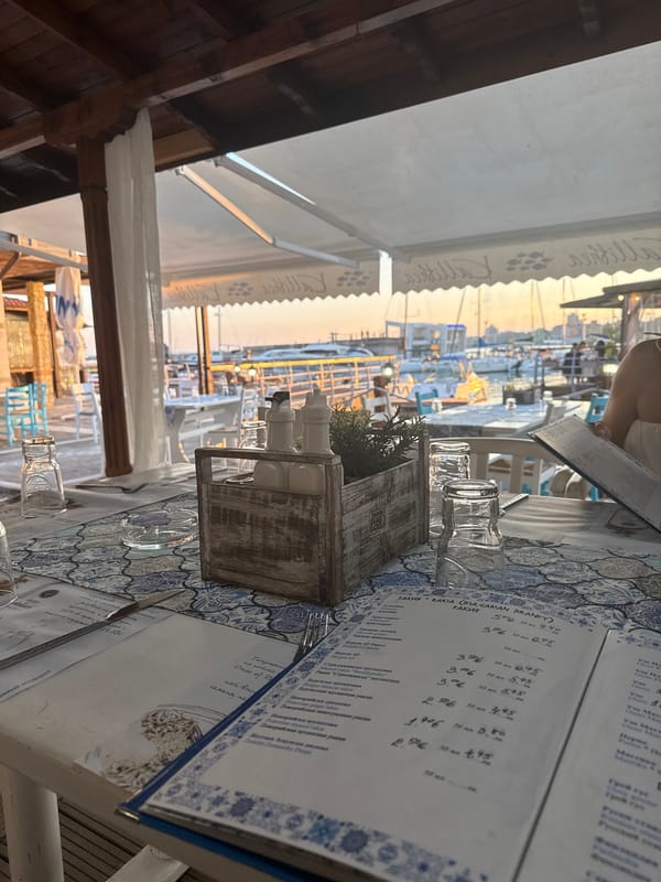 Sunset documented across Nesebar marina and Old Town