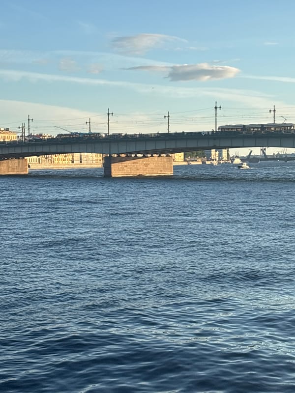 Evening hangout on the Neva embankment, Saint Petersburg