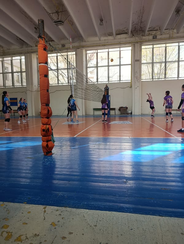 Volleyball game underway at Silistra gymnasium