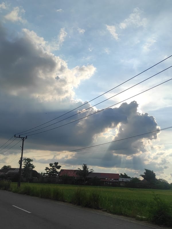 Morning scenes captured from street level in Lhokseumawe, Indonesia