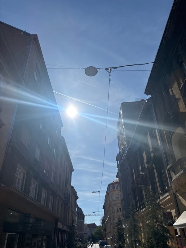 Witness captures Zagreb architecture and street scenes Tuesday afternoon