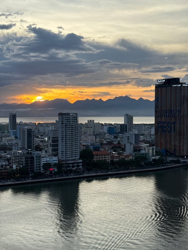 Da Nang's Han River at golden hour, multiple angles