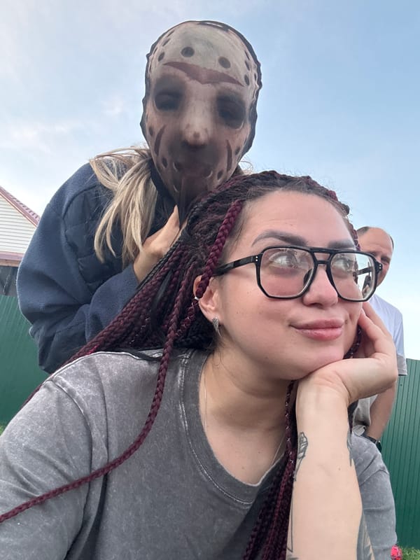 Backyard hangout in rural Russia: masks, hookah, and selfies