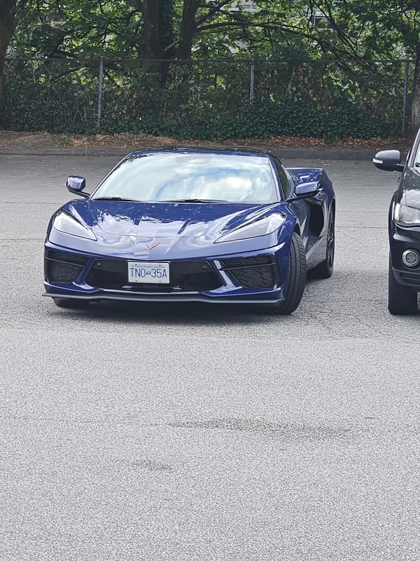 Corvette C8 spotted at Burnaby Shell station with car wash