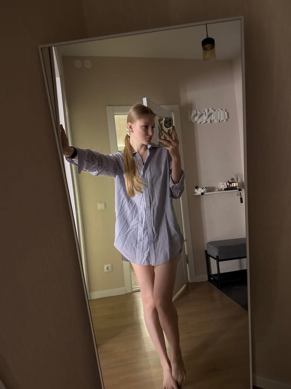 Woman documents early morning selfie session across Perm
