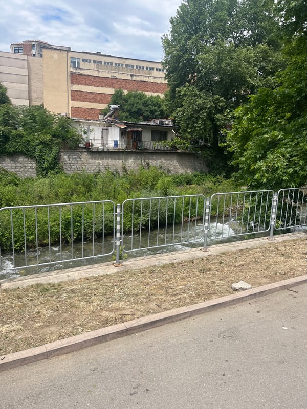 Urban walkthrough captured in Blagoevgrad, Bulgaria over two minutes