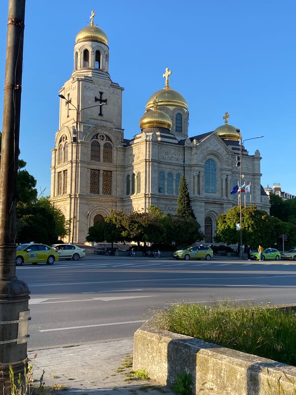 Cathedral photographed from multiple angles in Varna, Bulgaria