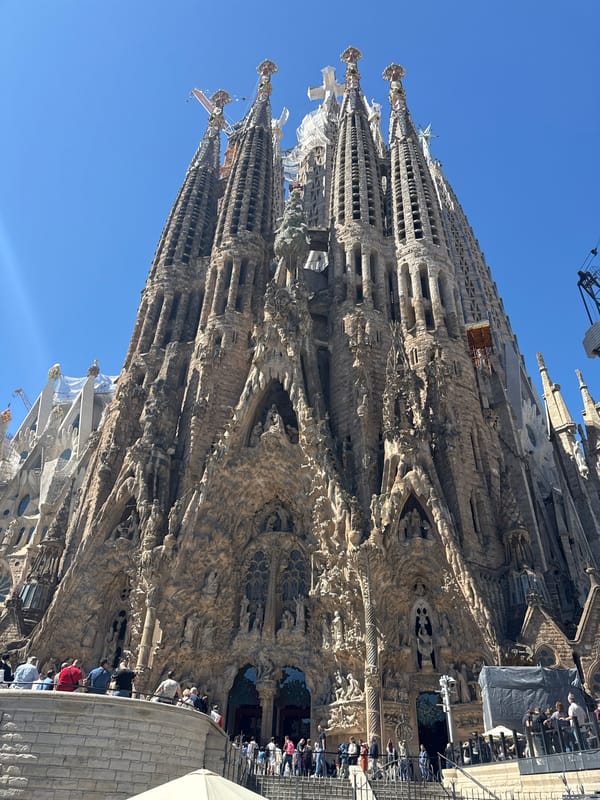 Ongoing construction observed at Barcelona's Sagrada Familia basilica