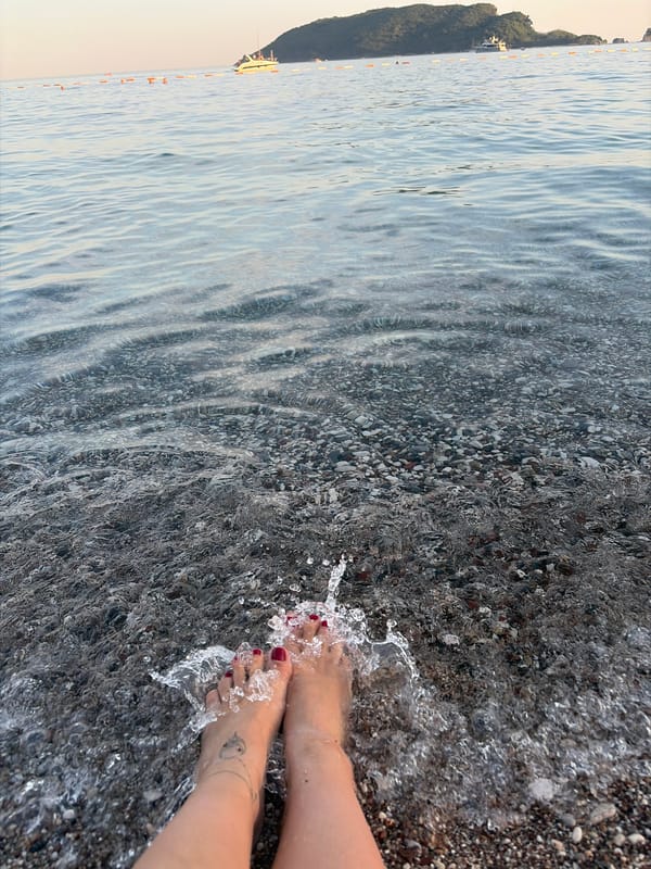 Roadtrip pause: feet in the Adriatic, Montenegrin coast