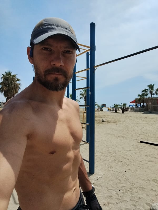 Beach fitness and cycling activities documented in Alanya