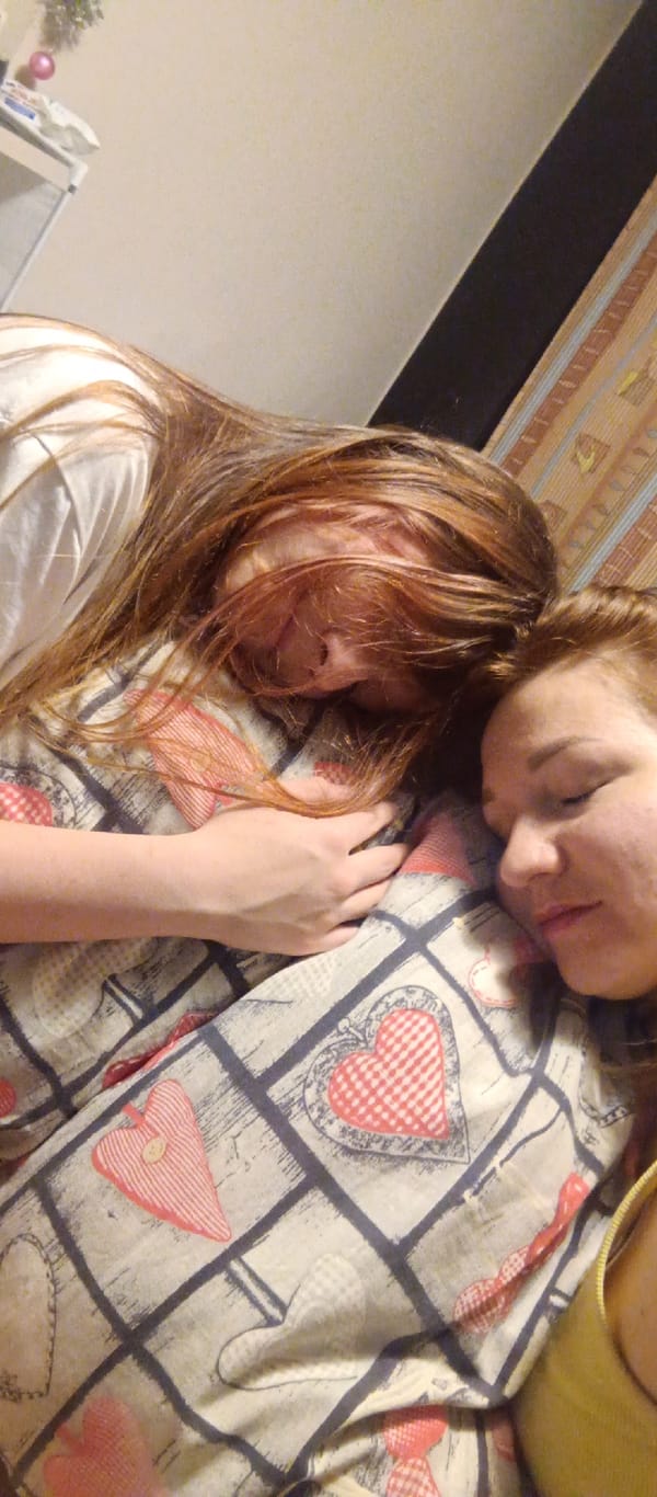 Intimate domestic moments captured during evening hours April 15